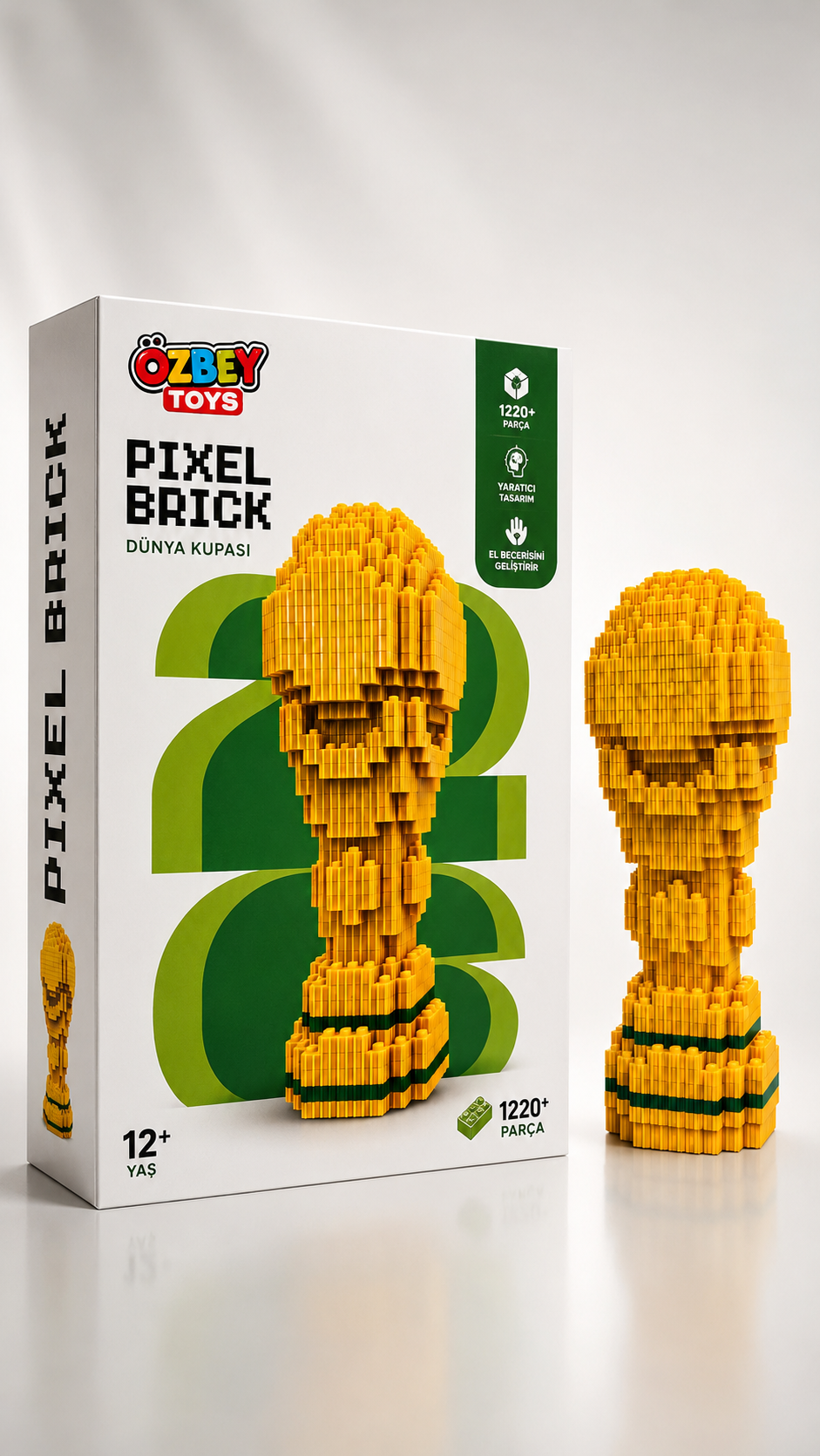 Dünya Kupası Tasarımlı Büyük Parçalı Bloc Oyuncak Seti Big Pixel Brick Set